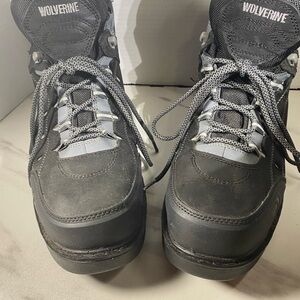 Wolverine EPX.  Black and Gray steel toe Work boots